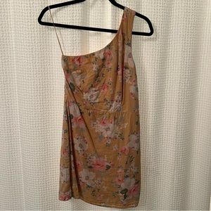 Abercrombie One Shoulder Linen Dress